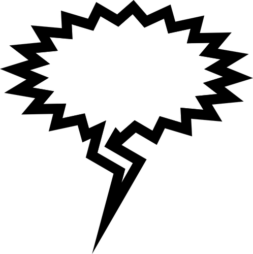 Panic speech bubble vector image | Public domain vectors
