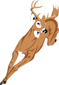 Running Deer Clip Art - vector clip art online ...