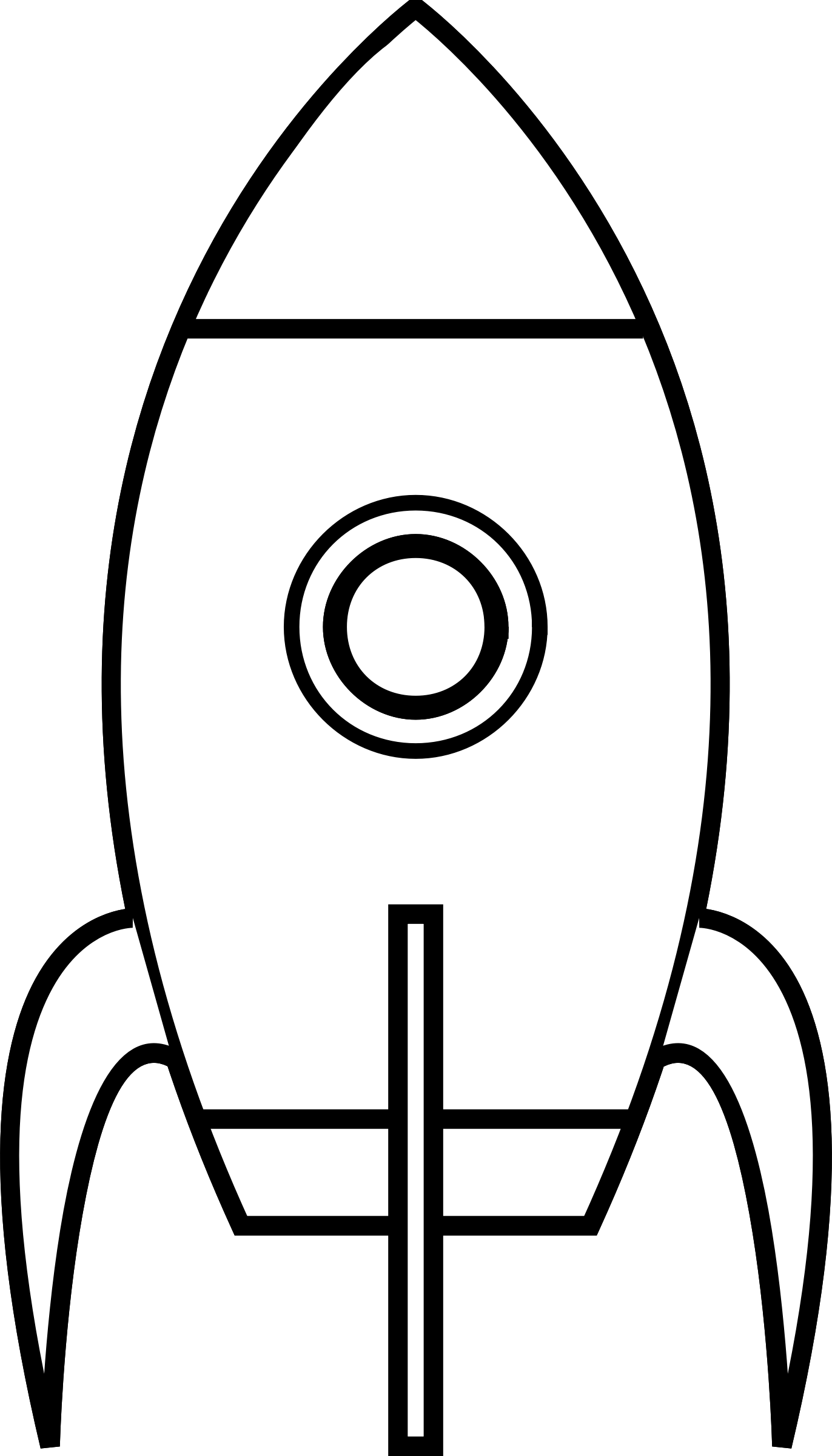 Clipart - Cartoon Moon Rocket Remix 4