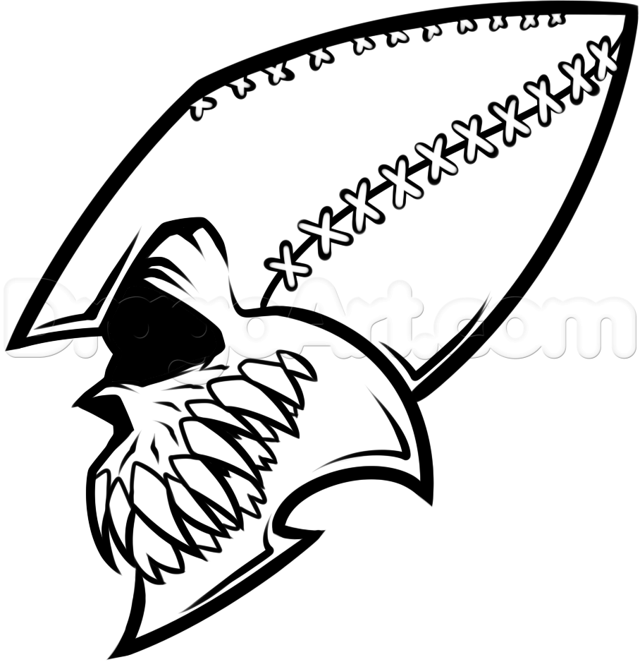 How to Draw a Football Skull, Step by Step, Skulls, Pop Culture ...