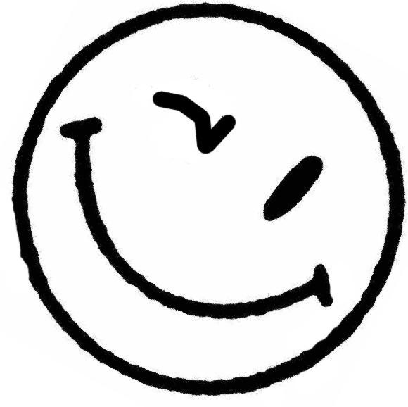 Wink Black And White Clipart