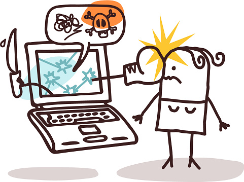 Cartoon Of A Cyberbullying Clip Art, Vector Images & Illustrations ...