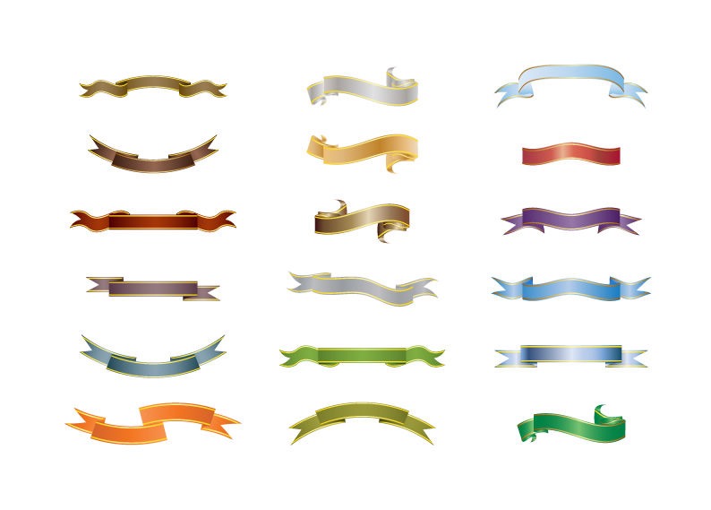Ribbons Set Vector Graphic | Free Vector Graphics | All Free Web ...