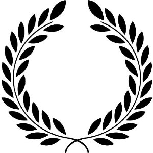 Leaf Crown Crest Wall Art Sticker , Deco , H = 50cm , W = 50cm ...
