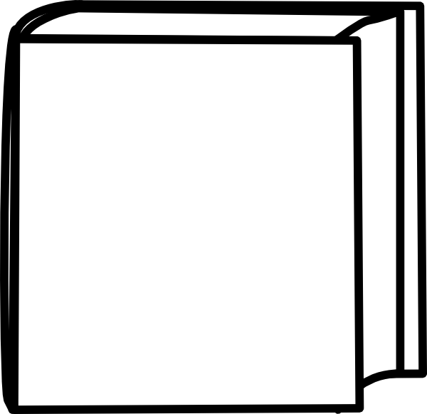 White Closed Book Clip Art - vector clip art online ...