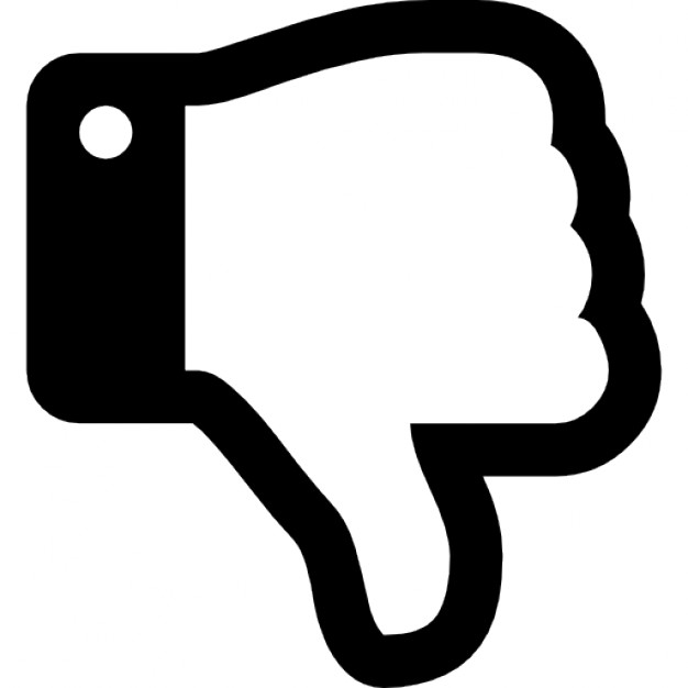 Thumbs down hand outline Icons | Free Download