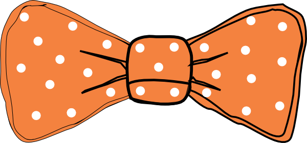 Orange bow tie clipart