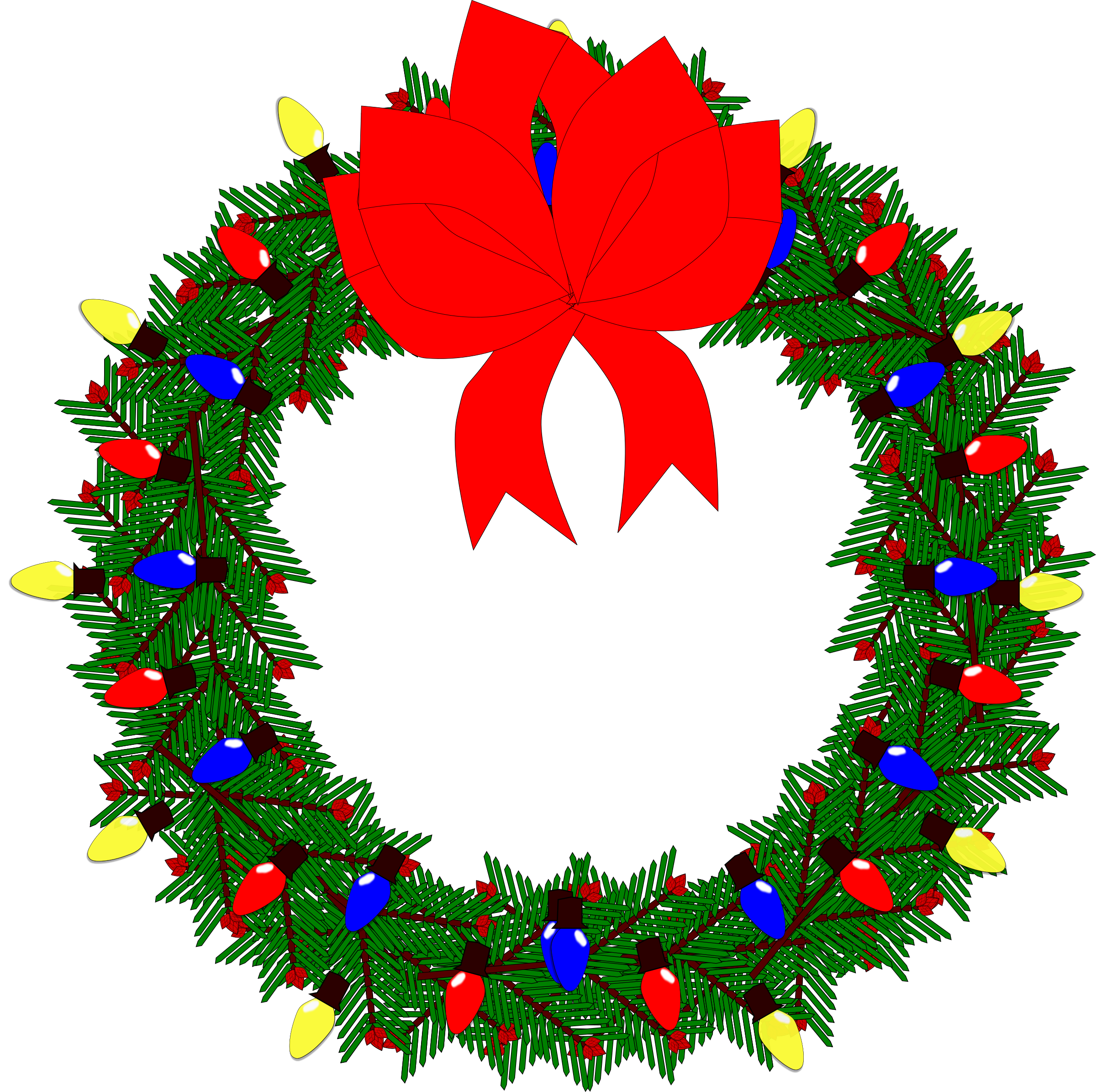 Clipart - Christmas Wreath 2015