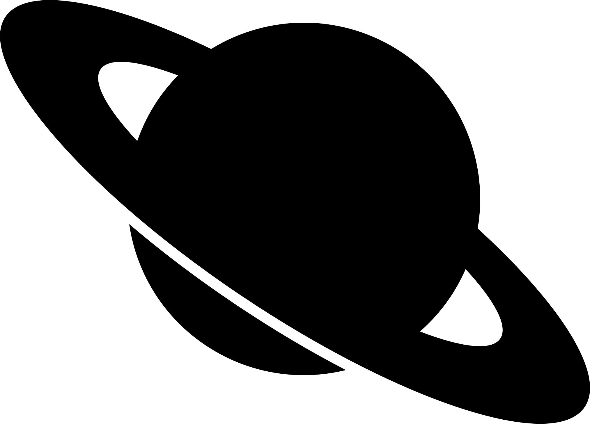 Saturn clipart black and white