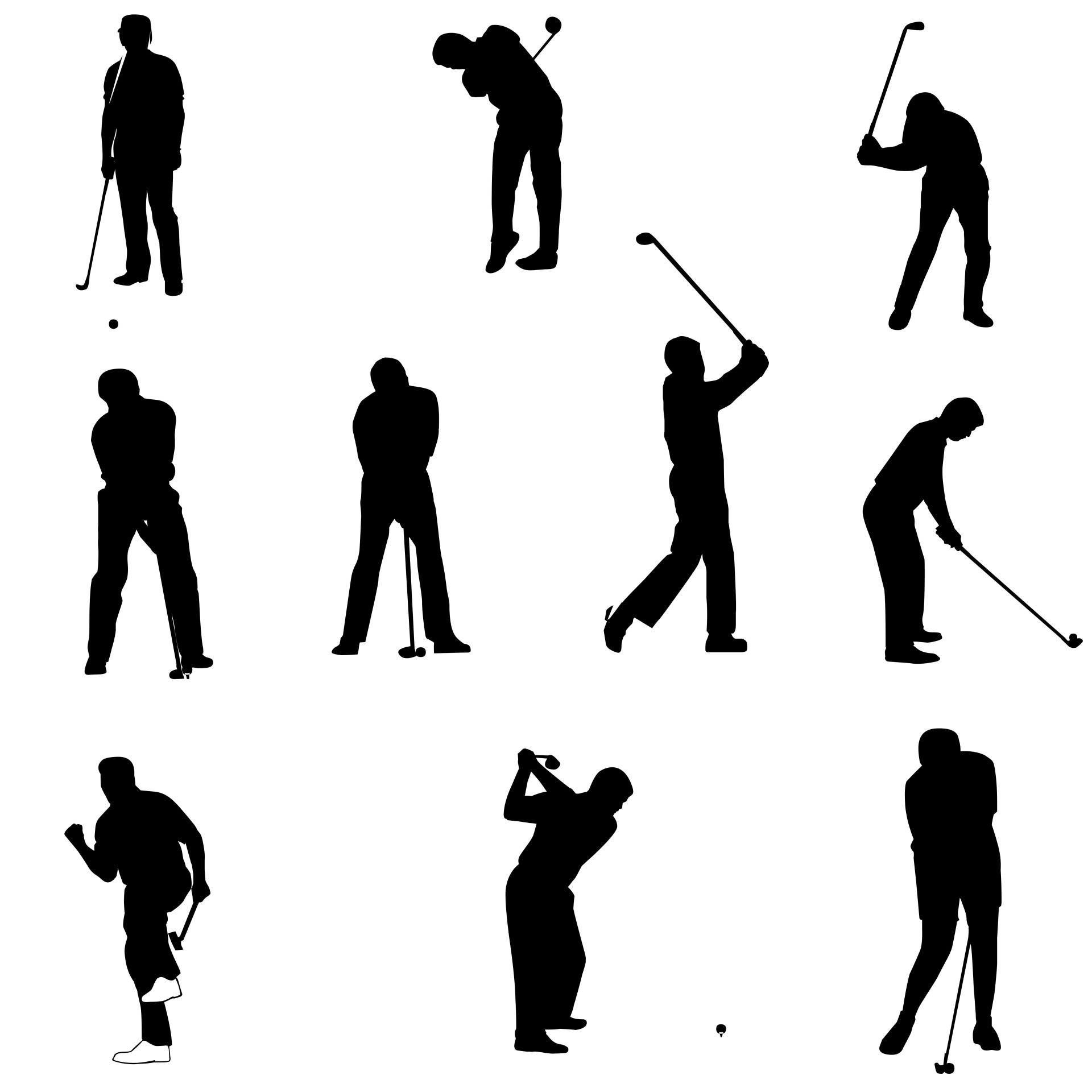 Golf Silhouettes Free Stock Photo - Public Domain Pictures