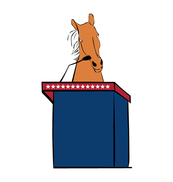 clip art election day horse podium dias