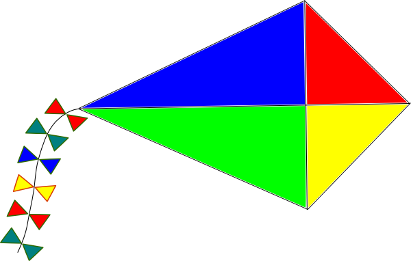 Diamond kite clipart