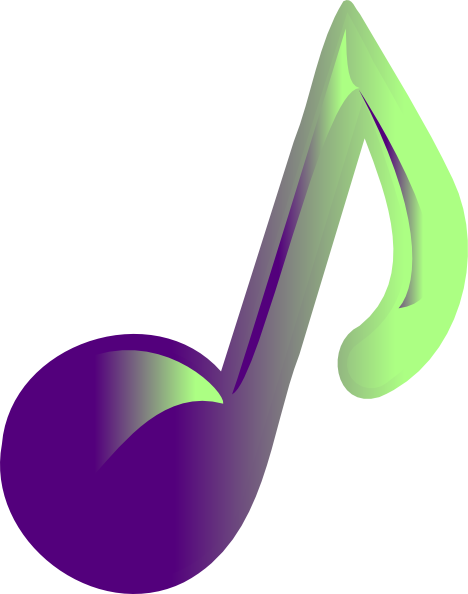 Coloured Single Music Notes - ClipArt Best