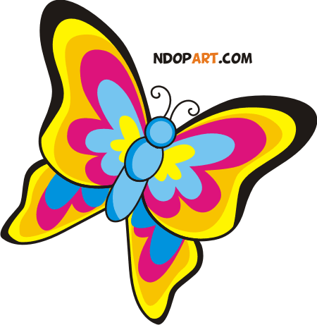 Convert Bitmap To Vector Service: Download Vector: Beautiful Butterfly