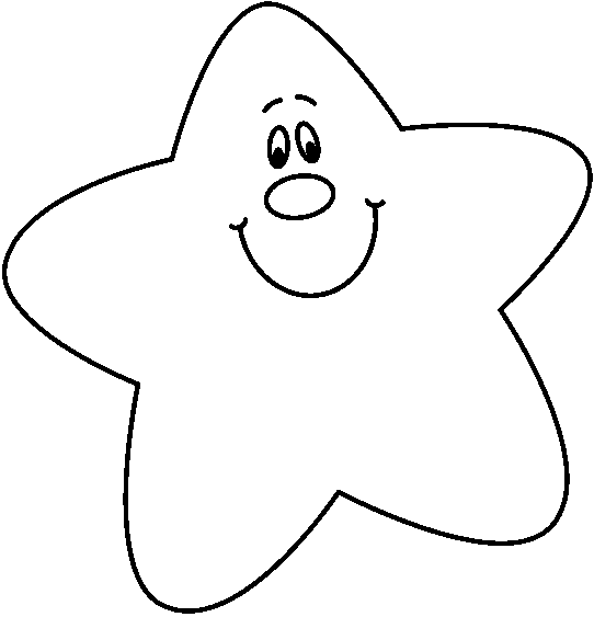 Black and white star clipart