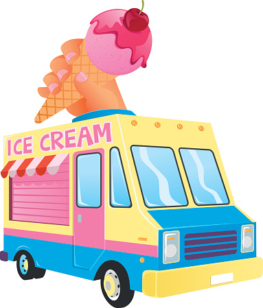 Ice Cream Truck Clip Art, Vector Images & Illustrations