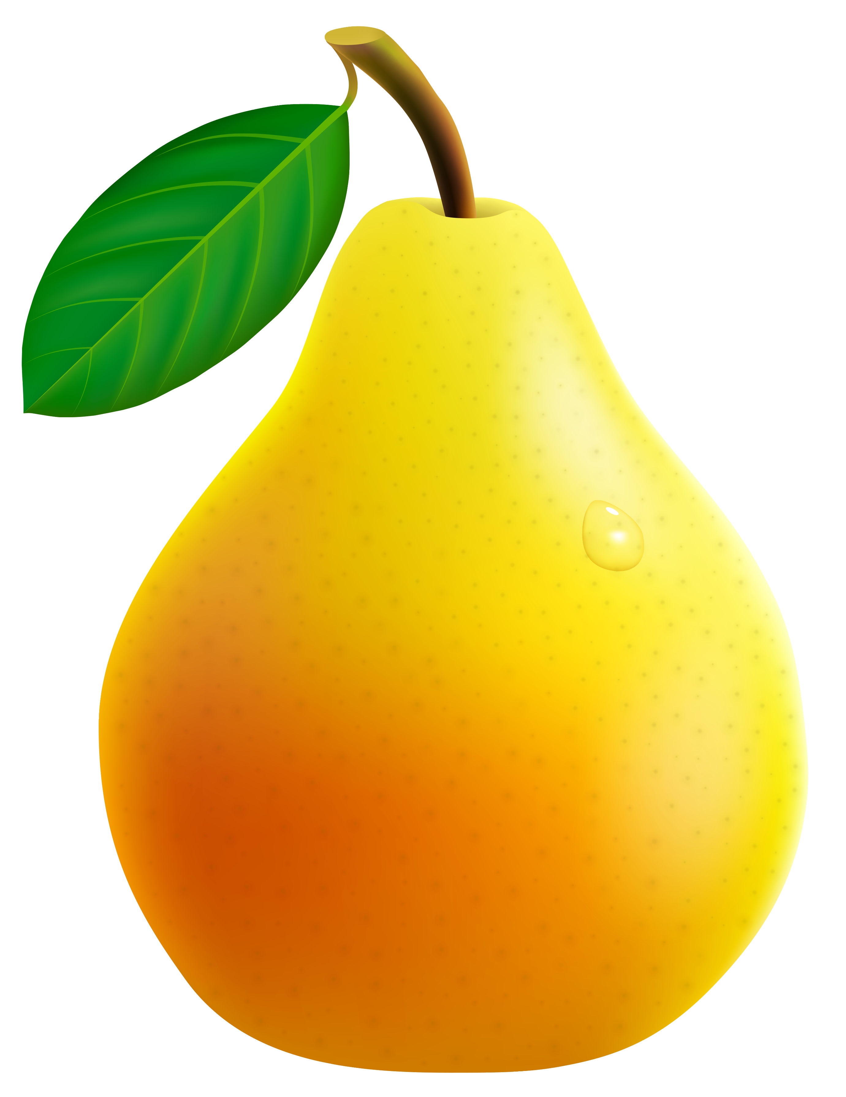 Yellow Pear PNG Vector Clipart Image