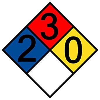 ComplianceSigns Vinyl NFPA 704 Hazmat Diamond Label with 2-3-0-0 ...