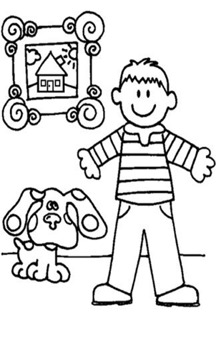 Blues Print Foot Blues Clues Coloring Page 27802, - Bestofcoloring.com