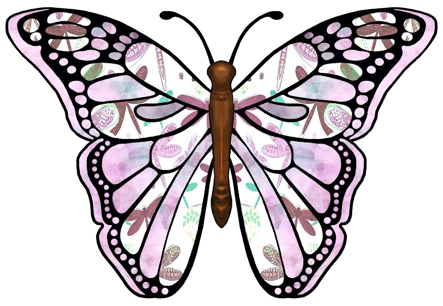 ArtbyJean - Paper Crafts: Butterfly with pink, brown and gray ...