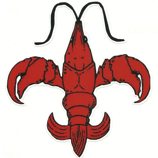Crawfish fleur de lis clipart - Clipartix
