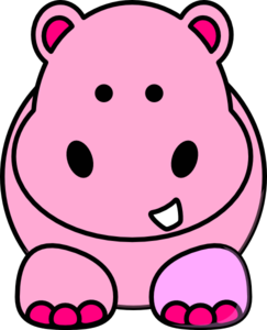 Hippo vector graphics clipart image #37243