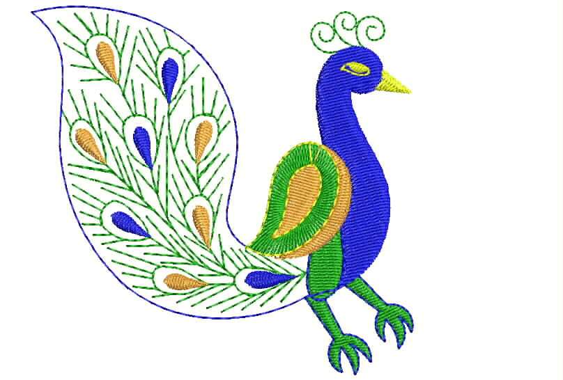 Peacock embridery designs