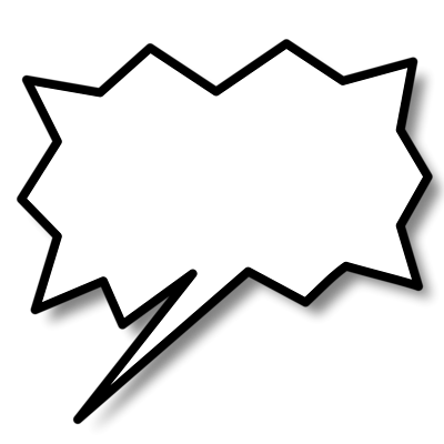 Cartoon speech bubble clipart