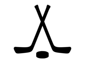 Crossed hockey stick clipart