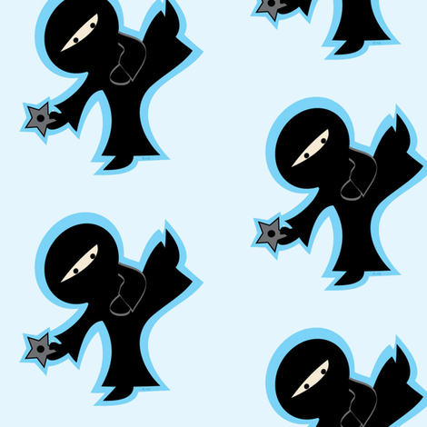 Ninja Kick line fabric - kiwicuties - Spoonflower