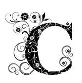 Fancy letter c clipart