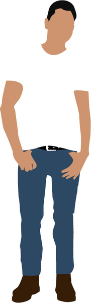 Casual man standing Free vector in Adobe Illustrator ai ( .ai ...