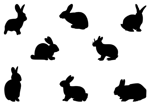 Easter bunny head silhouette clipart - ClipartFox