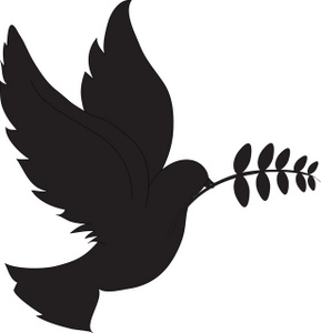 Clipart dove with olive branch