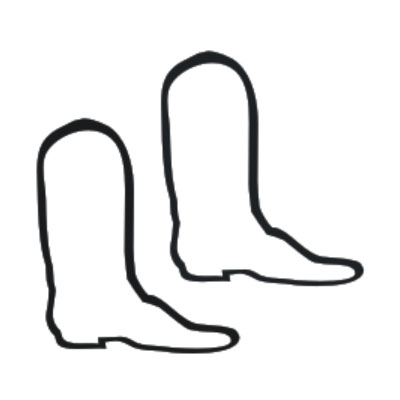 Cowboy Boots Stick Figure Family Vinyl Decal Sticker