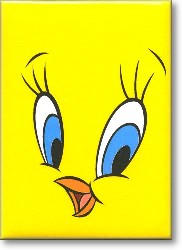 Refrigerator Magnets - Tweety Face Fridge Magnet - FunkyFridge.com