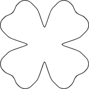 Clipart - Flower 4 Petal Heart Template