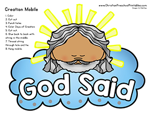 Creation Preschool Printables -