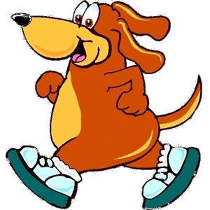 Dog walking clip art