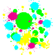 Spray Paint Splatter Multi Color Graffiti Graphic T-Shirt ...