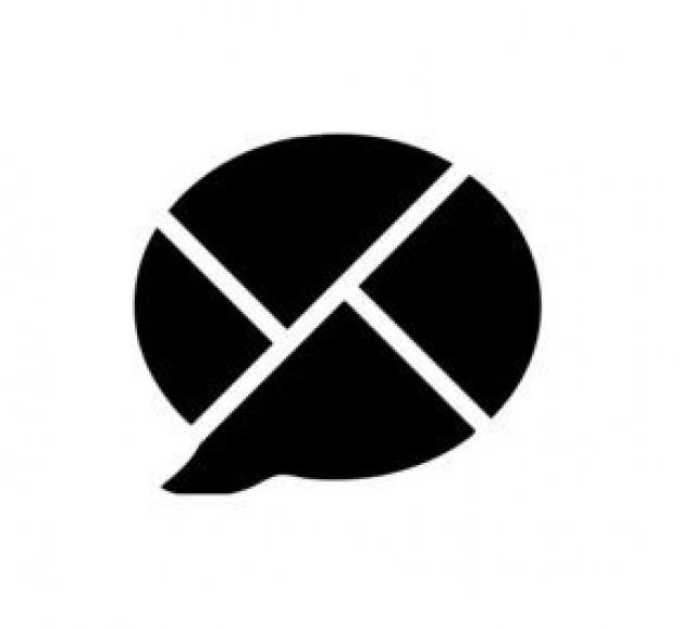speech ballon divided in parts - Icon | Download free Icons