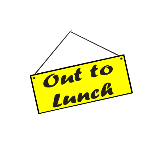 Lunch Break Sign Clipart