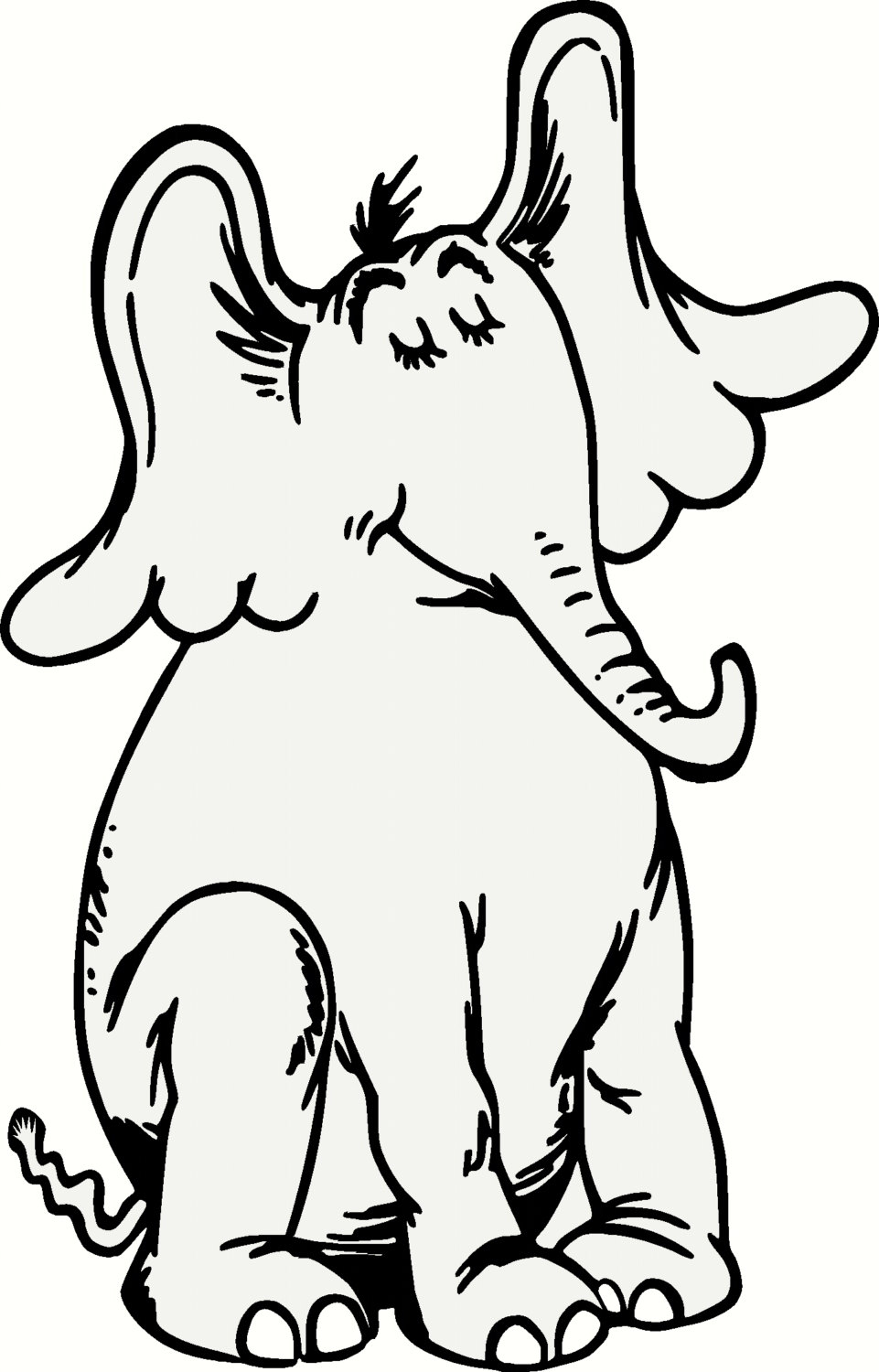 Dr. Seuss' Horton vinyl wall decal 2 foot by RogueDecalsandSigns