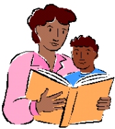Mom Reading Clipart