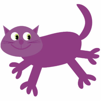 Purple Cat Photo Statuettes, Cutouts & Sculptures | Zazzle