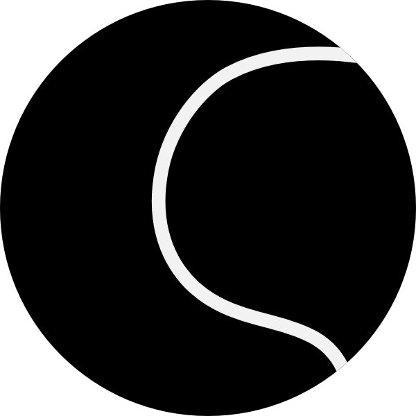 Tennis ball clip art black and white