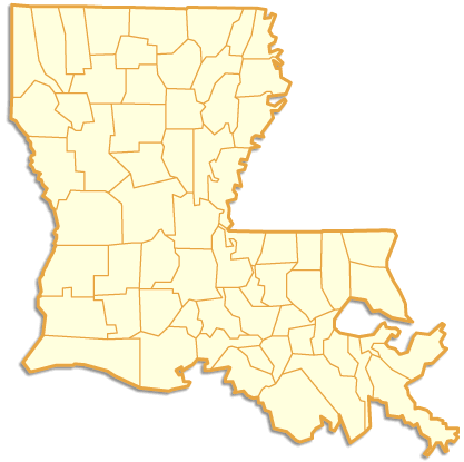 Louisiana Parish Map