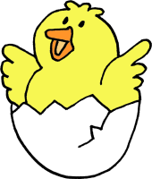 Chick and egg clipart