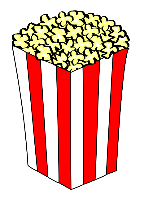 Box of popcorn clipart free