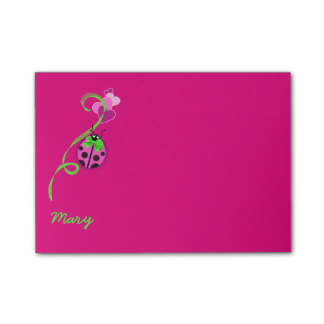 Pink Ribbon Post-itÂ® Notes | Pink Ribbon Sticky Notes